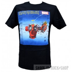 Iron Maiden x Marvel Playera Deadpool x Can I Play With Madness?