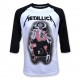 Metallica Slim Fit Shirt Electric Chair Raglan