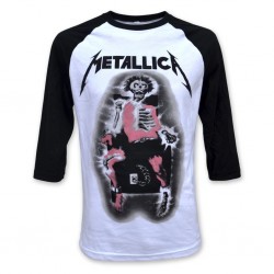 Metallica Slim Fit Shirt Electric Chair Raglan