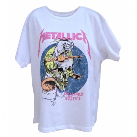 Metallica Blusa Oversize Damaged Justice MXV