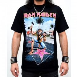 Iron Maiden Playera Somewhere Back In Time Tour - Los Angeles 2008 Event Reissue