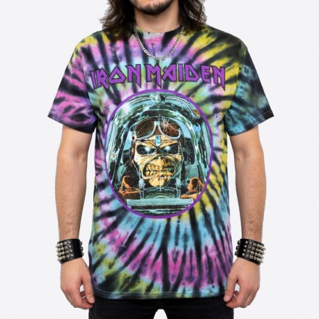 Iron Maiden Playera Aces High Tie Dye