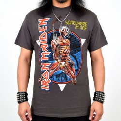 Iron Maiden Playera Somewhere in Time Vintage Circle