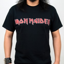 Iron Maiden Playera Distressed Logo