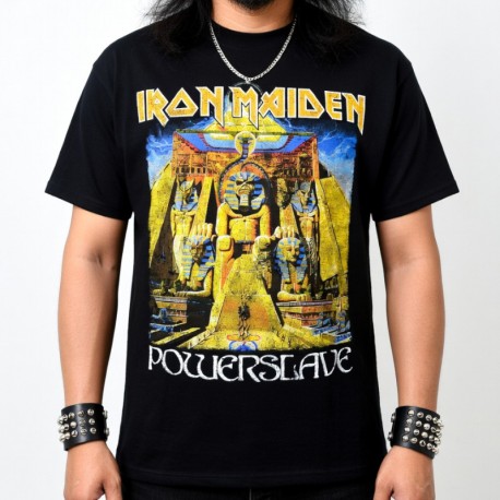 Iron Maiden Shirt Powerslave World Slavery Tour Front Only MXV