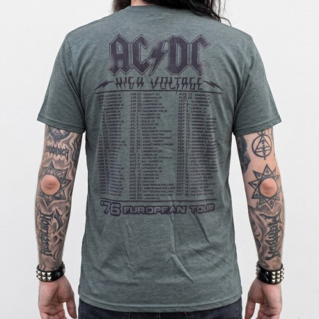 AC/DC Playera High Voltage European Tour 1976