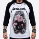 Metallica Playera Slim Fit Electric Chair Raglan