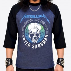 Metallica Playera Enter Sandman Raglan MXV