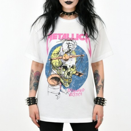 Metallica Blusa Oversize Damaged Justice MXV