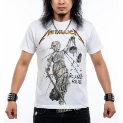 Metallica Playera ...And Justice For All Album Cover White