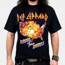 Def Leppard Playera Blazing Thru America Tour 1983