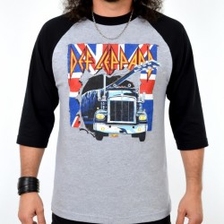 Def Leppard Playera On Through The Night Raglan