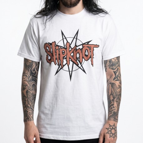 Slipknot Playera Logo White MXV