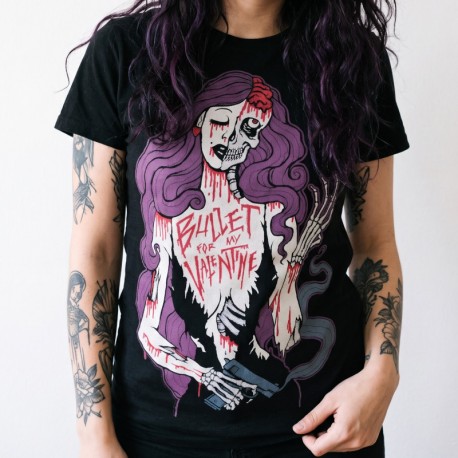Bullet For My Valentine Playera Dama Smoking Gun
